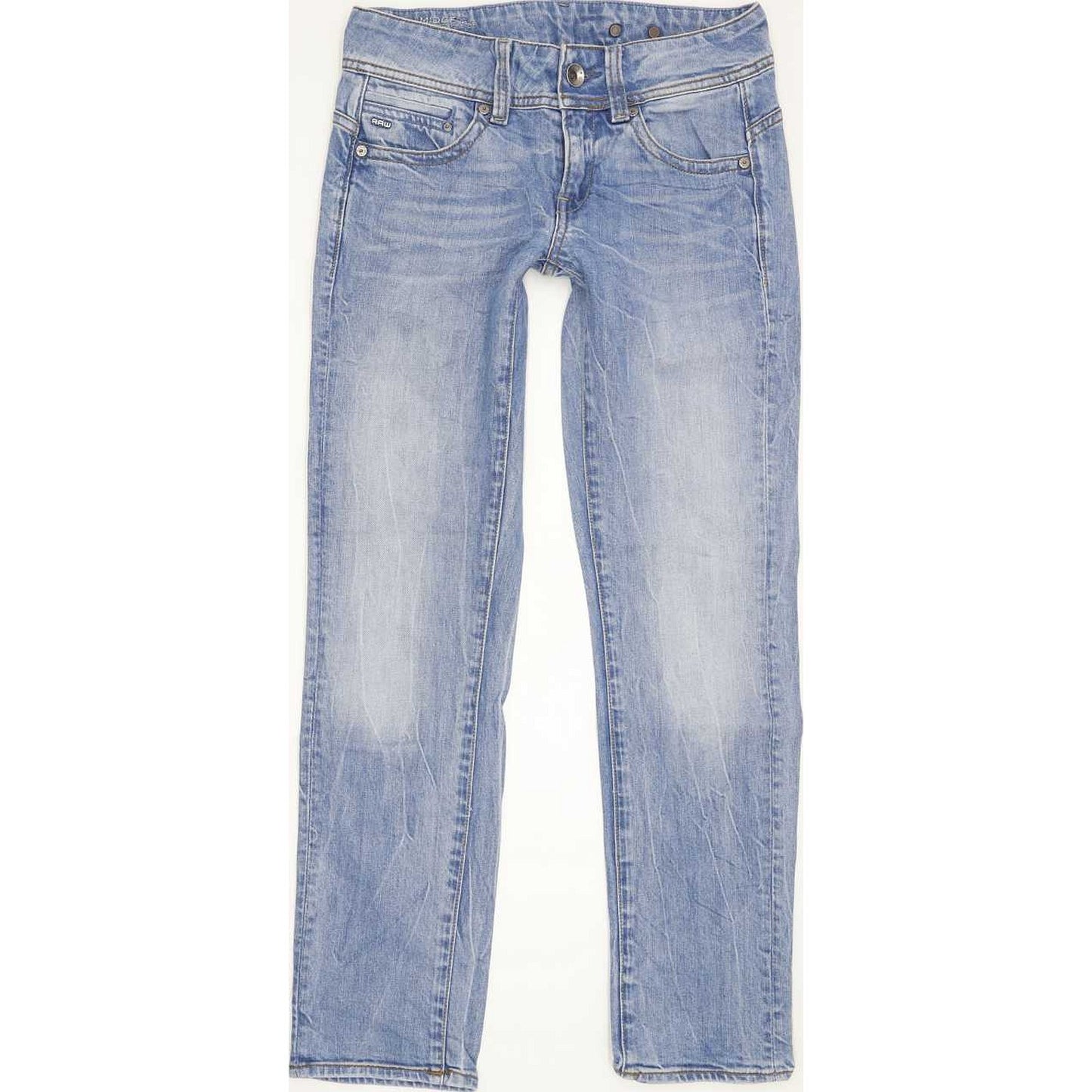 Levi's Midge Saddle Women Blue Straight Slim Stretch Jeans W25 L28