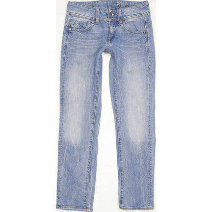 Levi's Midge Saddle Women Blue Straight Slim Stretch Jeans W25 L28