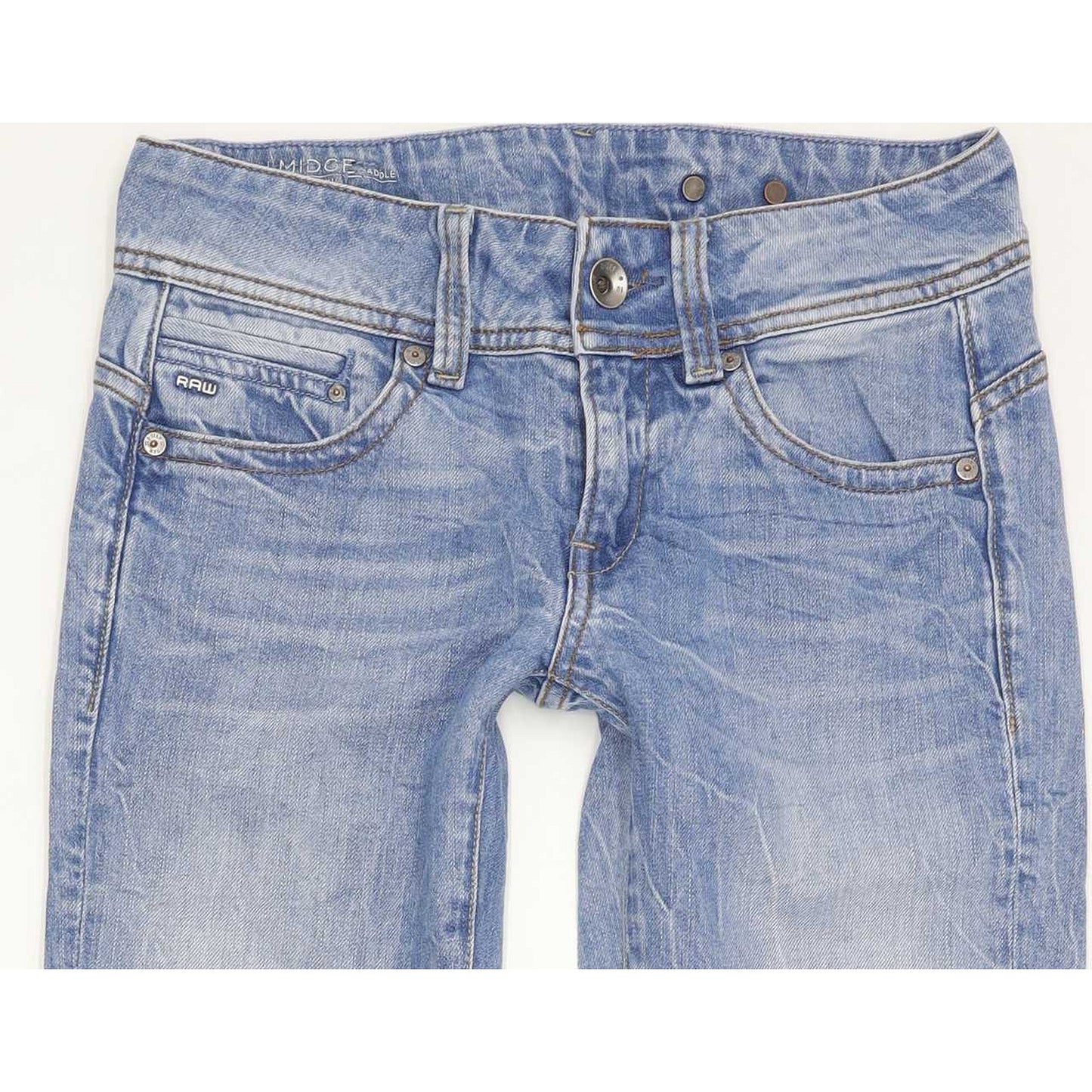 Levi's Midge Saddle Women Blue Straight Slim Stretch Jeans W25 L28