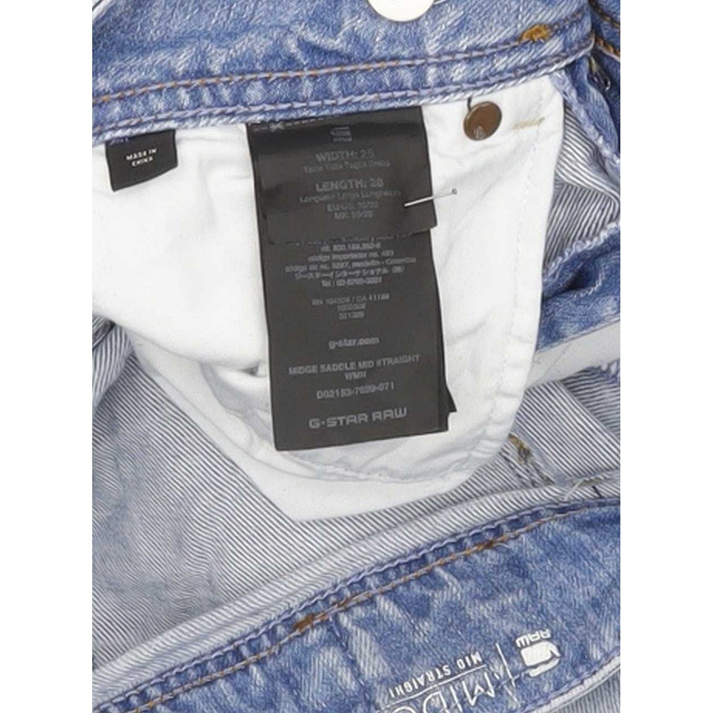 Levi's Midge Saddle Women Blue Straight Slim Stretch Jeans W25 L28