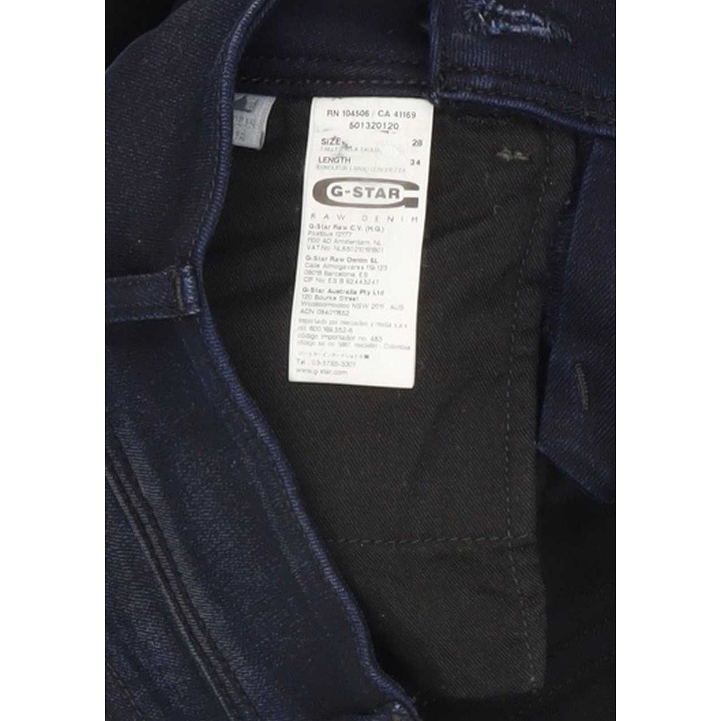 G-Star Midge Cody Women Navy Skinny Slim Stretch Jeans W28 L34