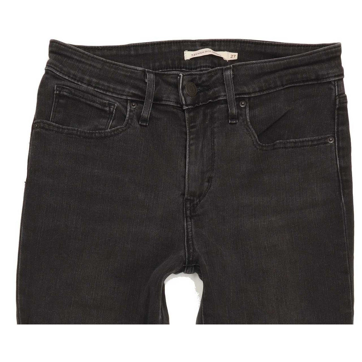 Levi's 721 High Rise Women Black Skinny Stretch Jeans W27 L32