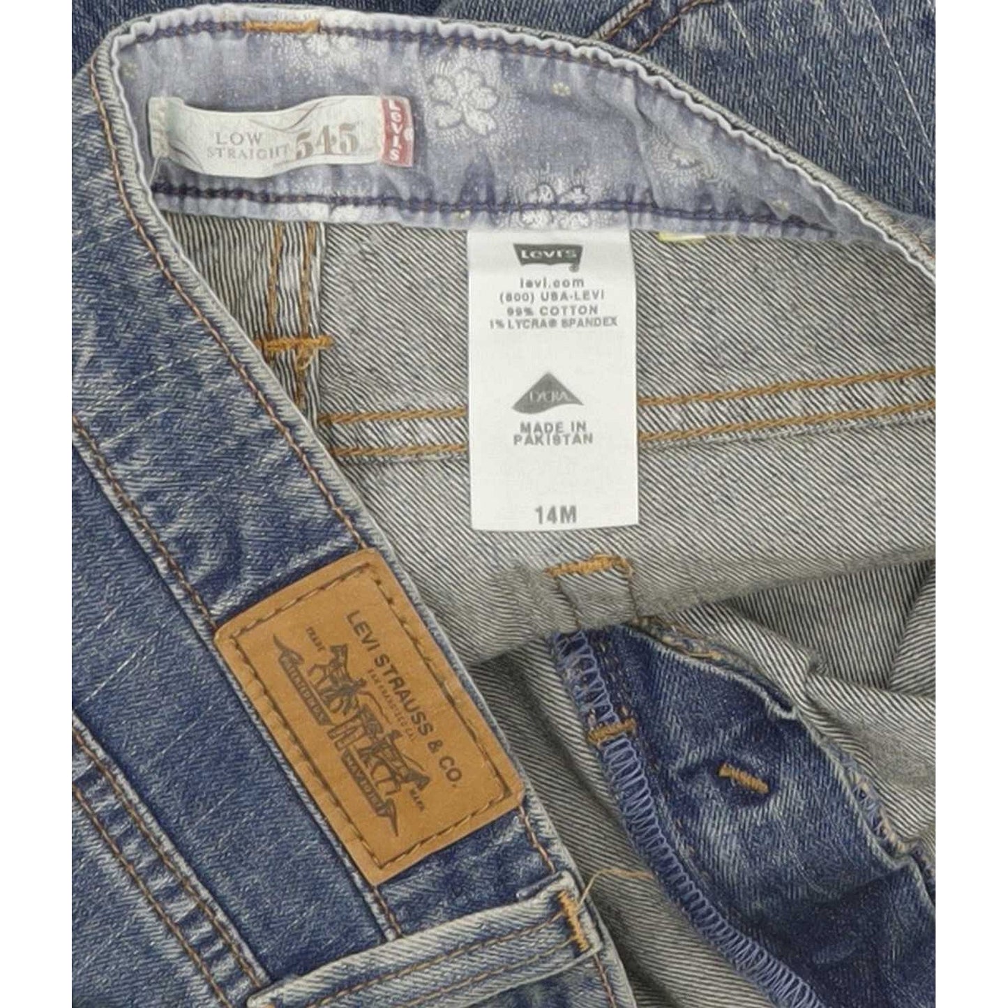 Levi's 545 Women Blue Straight Slim Stretch Jeans W34 L30