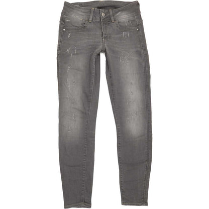G-Star Lynn Mid Women Grey Skinny Slim Stretch Jeans W28 L29