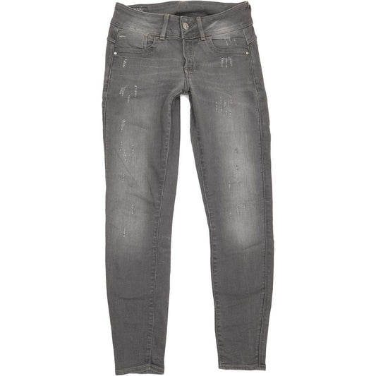 G-Star Lynn Mid Women Grey Skinny Slim Stretch Jeans W28 L29