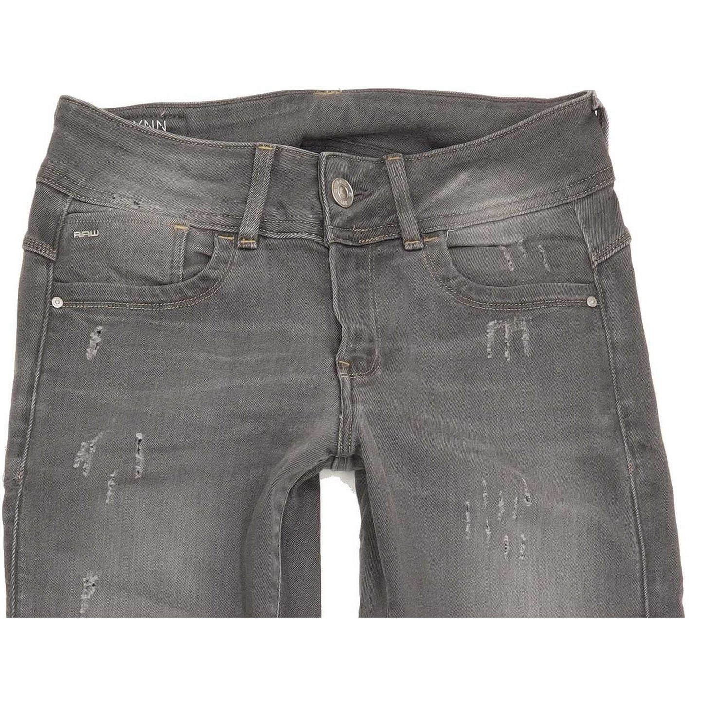 G-Star Lynn Mid Women Grey Skinny Slim Stretch Jeans W28 L29