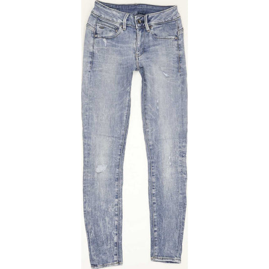 G-Star Midge Mid Women Blue Skinny Slim Stretch Jeans W24 L27