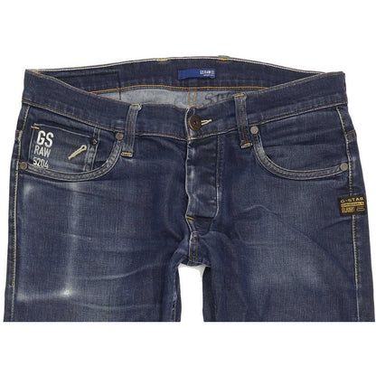 G-Star Defend Super Men Blue Straight Slim Stretch Jeans W32 L31