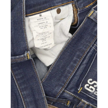 G-Star Defend Super Men Blue Straight Slim Stretch Jeans W32 L31