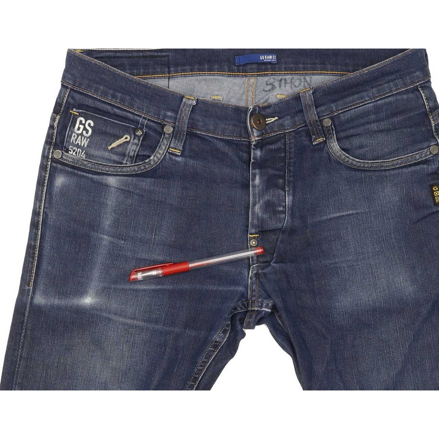 G-Star Defend Super Men Blue Straight Slim Stretch Jeans W32 L31