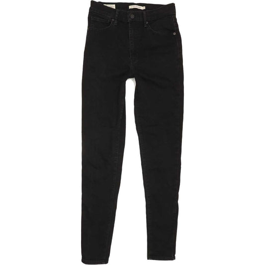 Levi's Mile High Rise Black Skinny Stretch Jeans High Waisted W28 L29