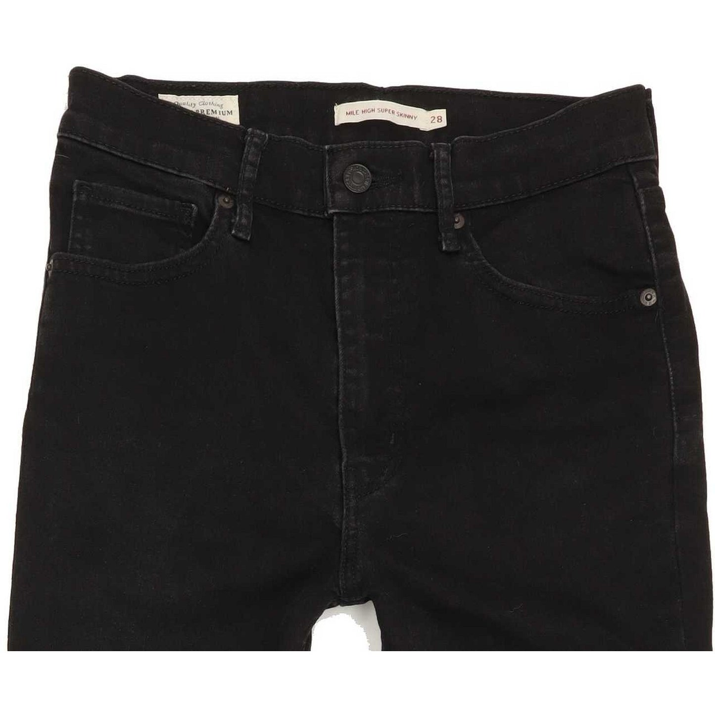 Levi's Mile High Rise Black Skinny Stretch Jeans High Waisted W28 L29