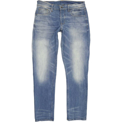 G-Star 3301 Men Blue Tapered Regular Stretch Jeans W30 L31
