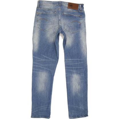 G-Star 3301 Men Blue Tapered Regular Stretch Jeans W30 L31