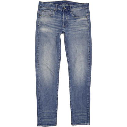 G-Star 3301 Men Blue Straight Slim Stretch Jeans W30 L31