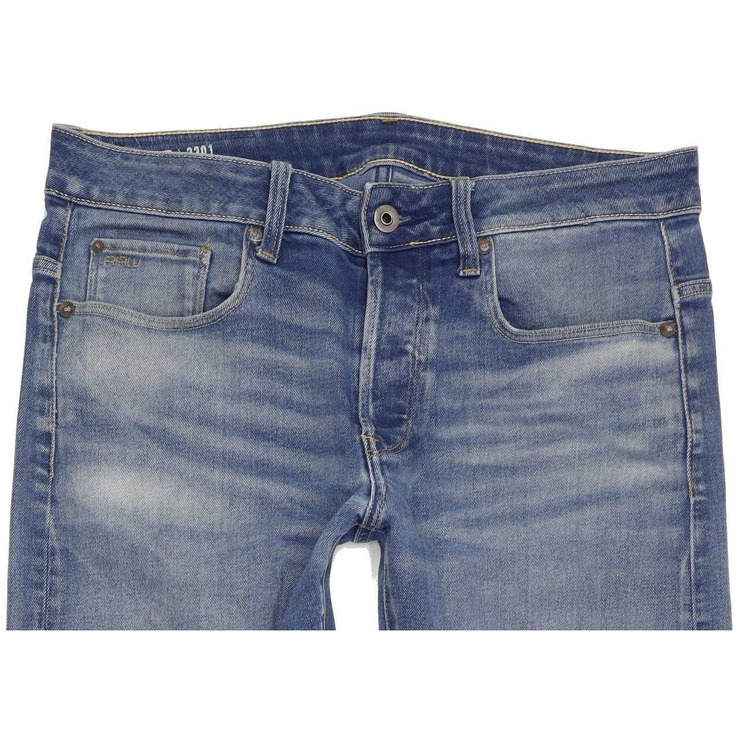 G-Star 3301 Men Blue Straight Slim Stretch Jeans W30 L31