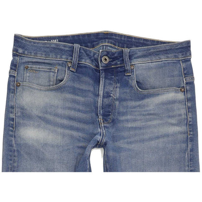 G-Star 3301 Men Blue Straight Slim Stretch Jeans W30 L31