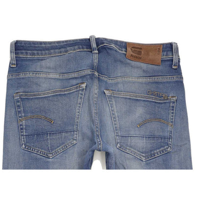 G-Star 3301 Men Blue Straight Slim Stretch Jeans W30 L31