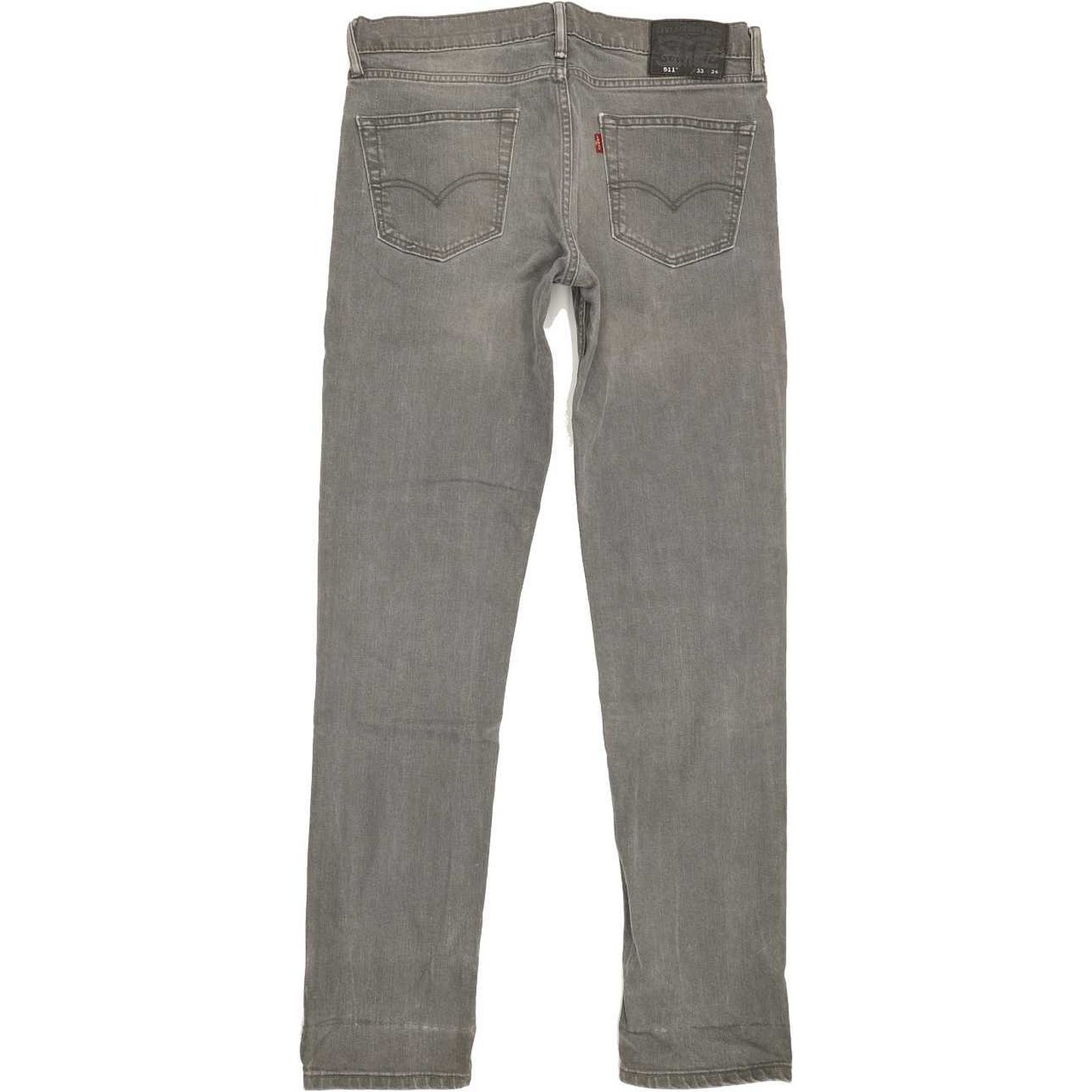 Levi's 511 Men Grey Straight Slim Stretch Jeans W33 L33