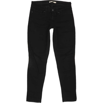 Levi's 711 Women Black Skinny Slim Stretch Jeans W28 L28