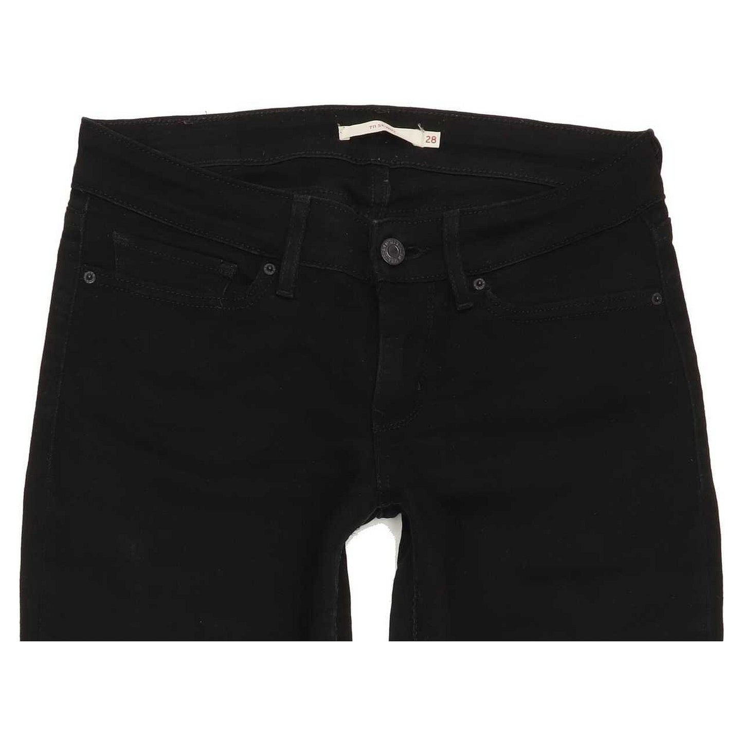 Levi's 711 Women Black Skinny Slim Stretch Jeans W28 L28