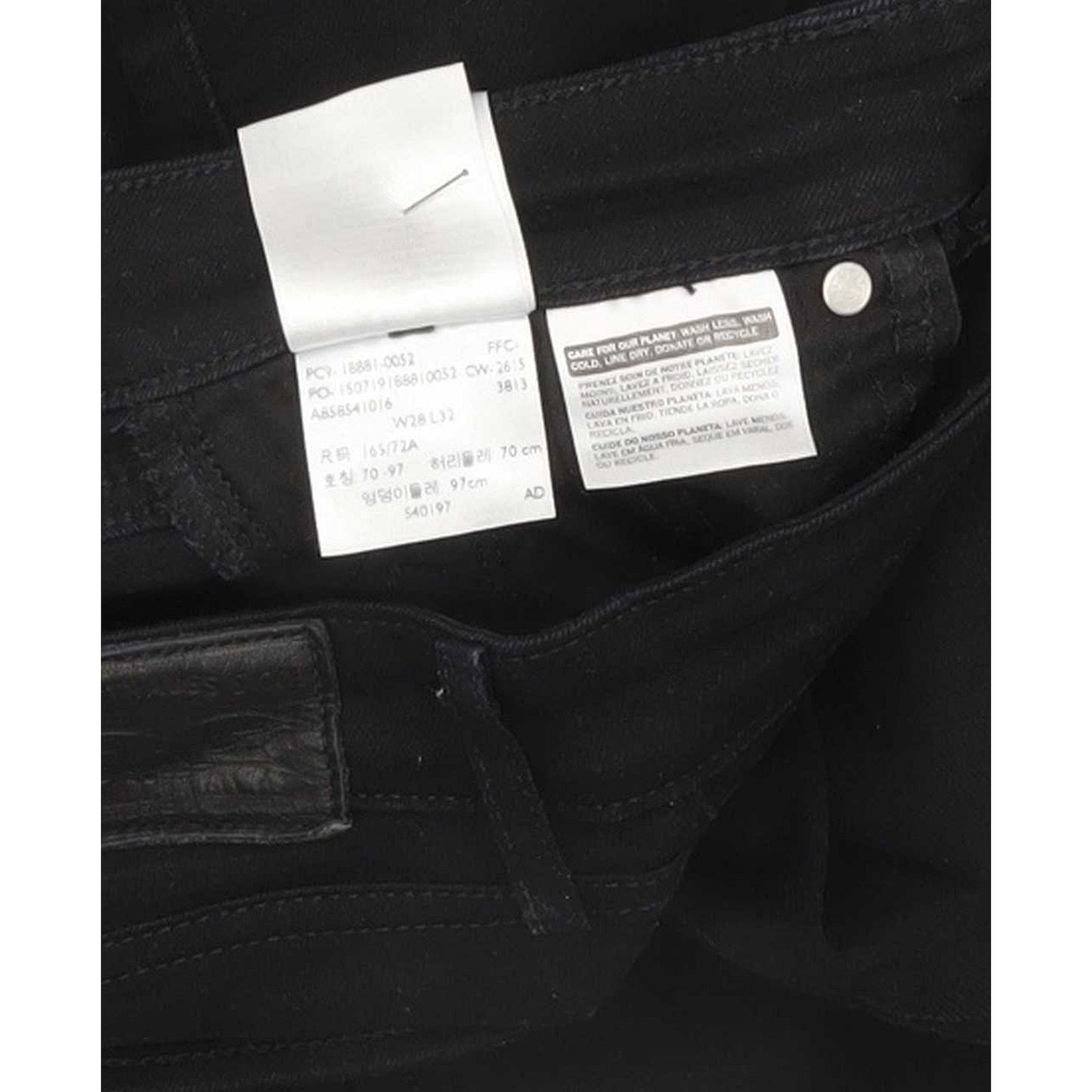 Levi's 711 Women Black Skinny Slim Stretch Jeans W28 L28