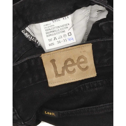 Lee Oklahoma Men Black Straight Relaxed Jeans W35 L31