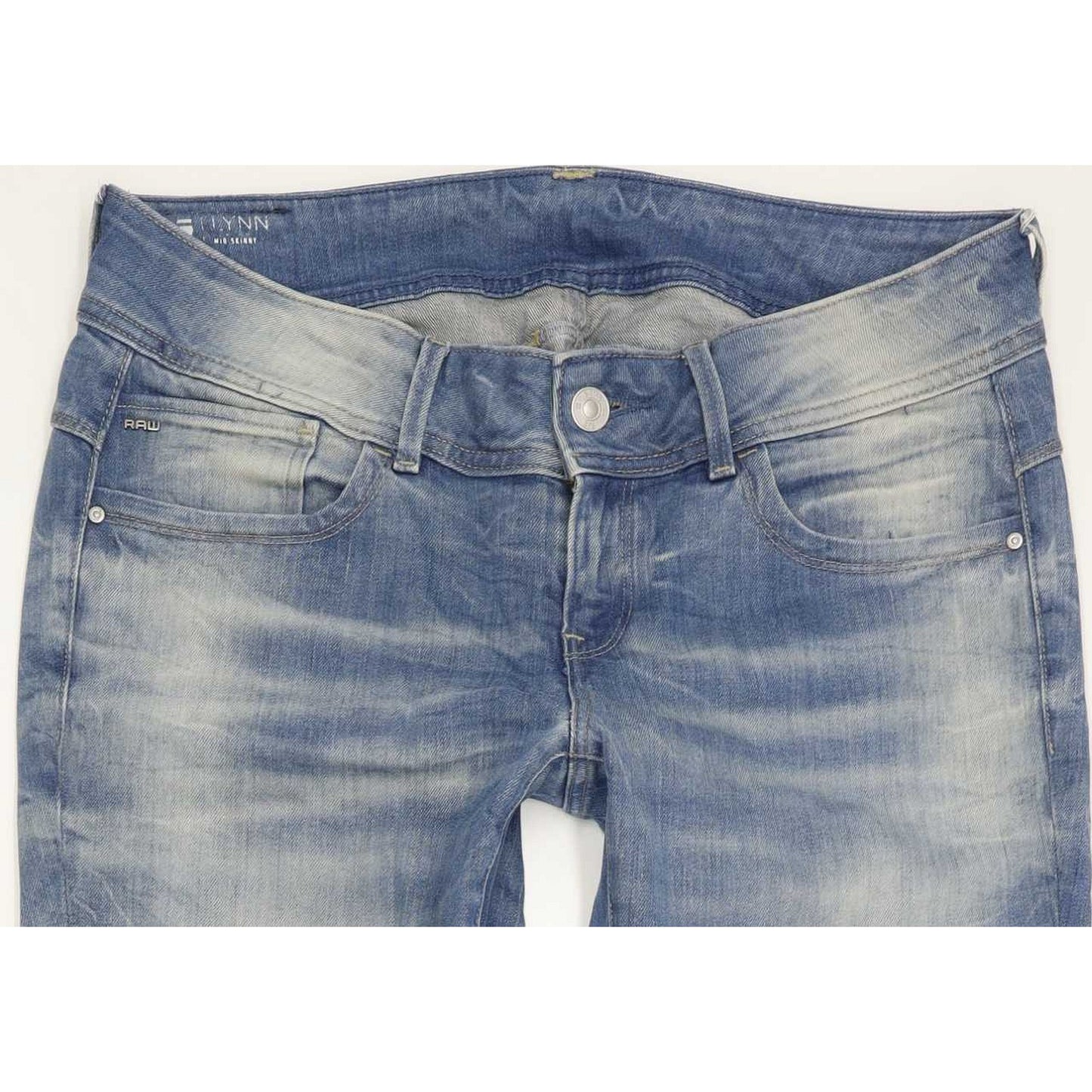 G-Star Lynn Mid Women Blue Skinny Slim Stretch Jeans W31 L32