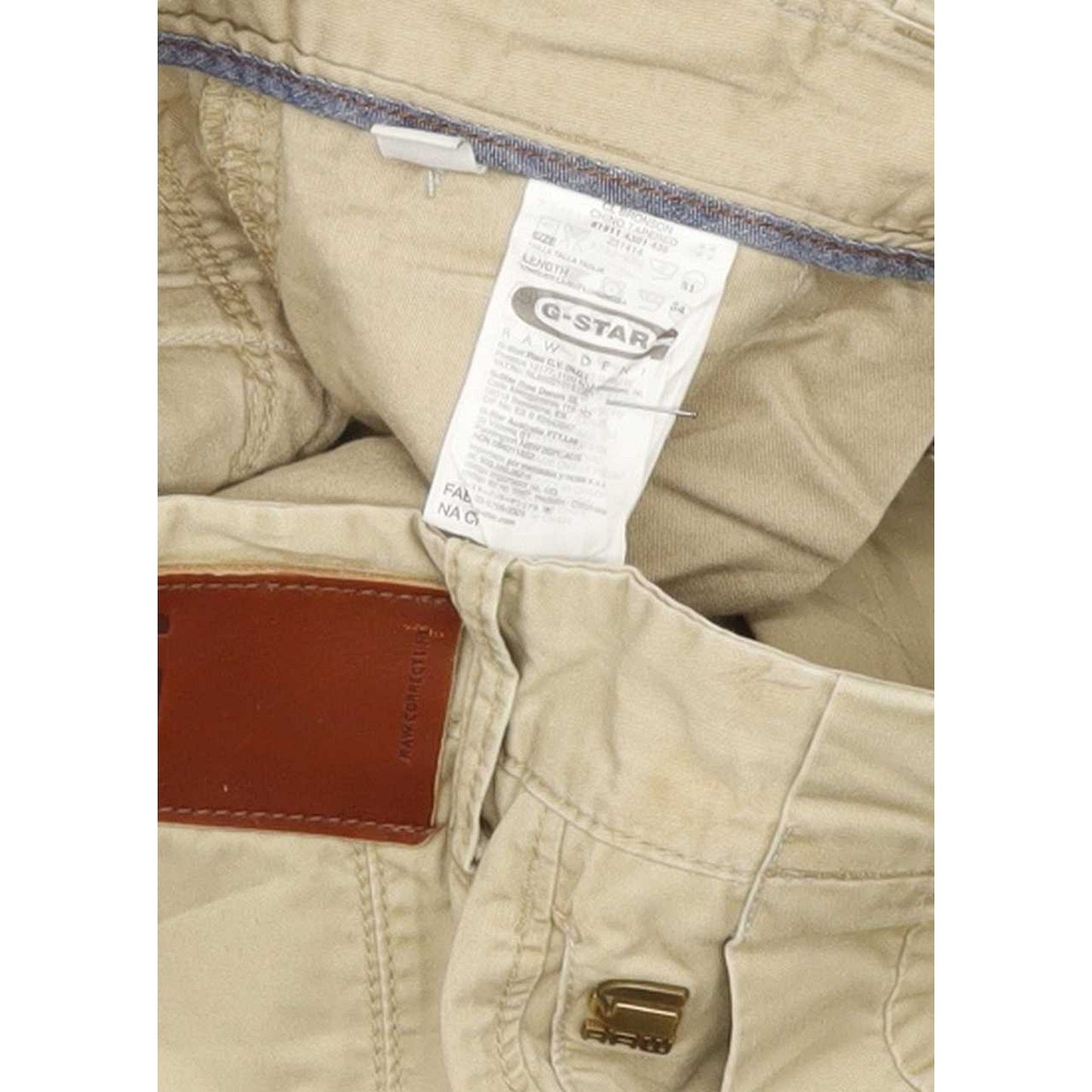 G-Star Bronson Men Beige Tapered Regular Chino Jeans W31 L33