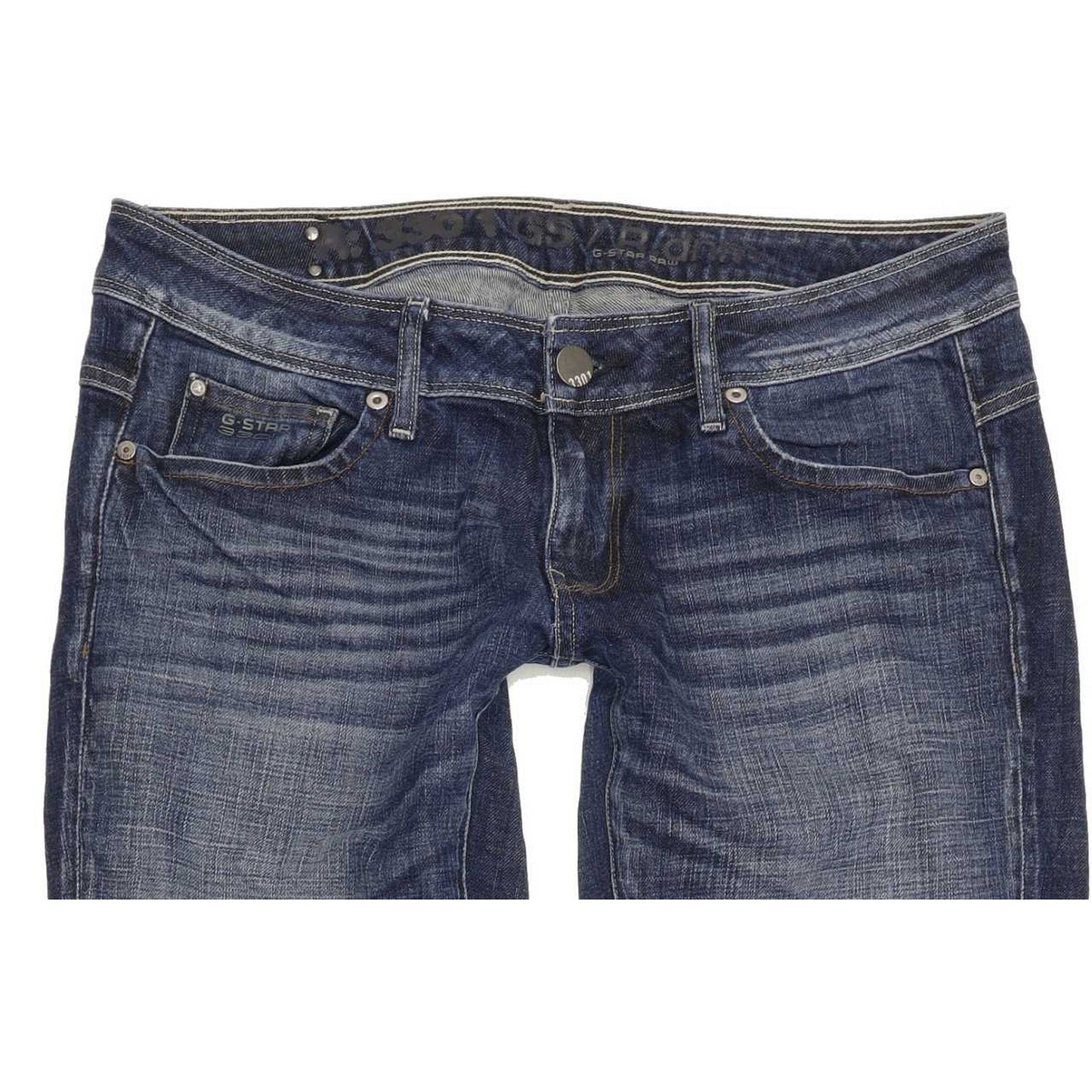 G-Star New Reese Women Blue Straight Slim Stretch Jeans W33 L30