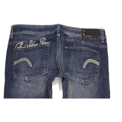 G-Star New Reese Women Blue Straight Slim Stretch Jeans W33 L30