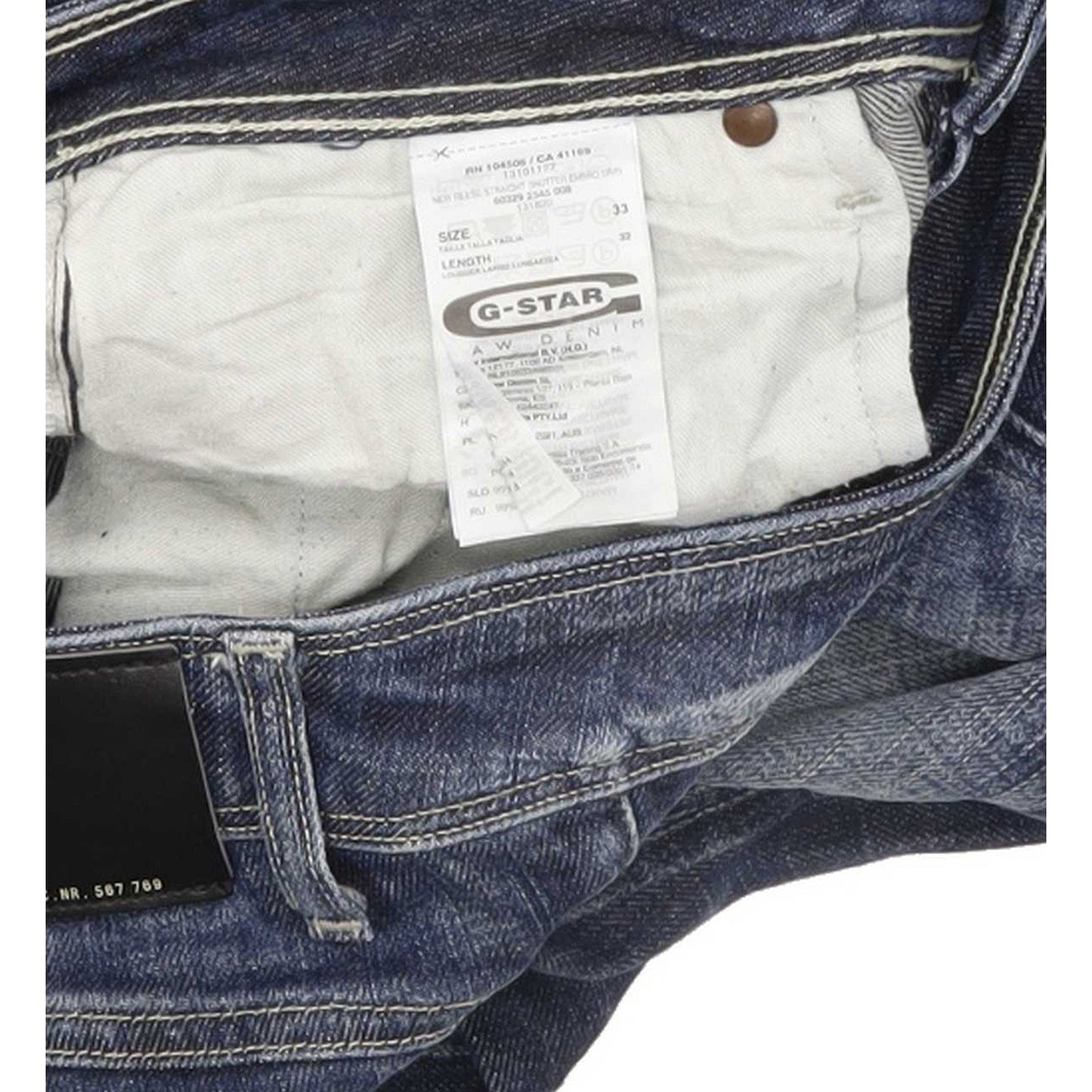 G-Star New Reese Women Blue Straight Slim Stretch Jeans W33 L30
