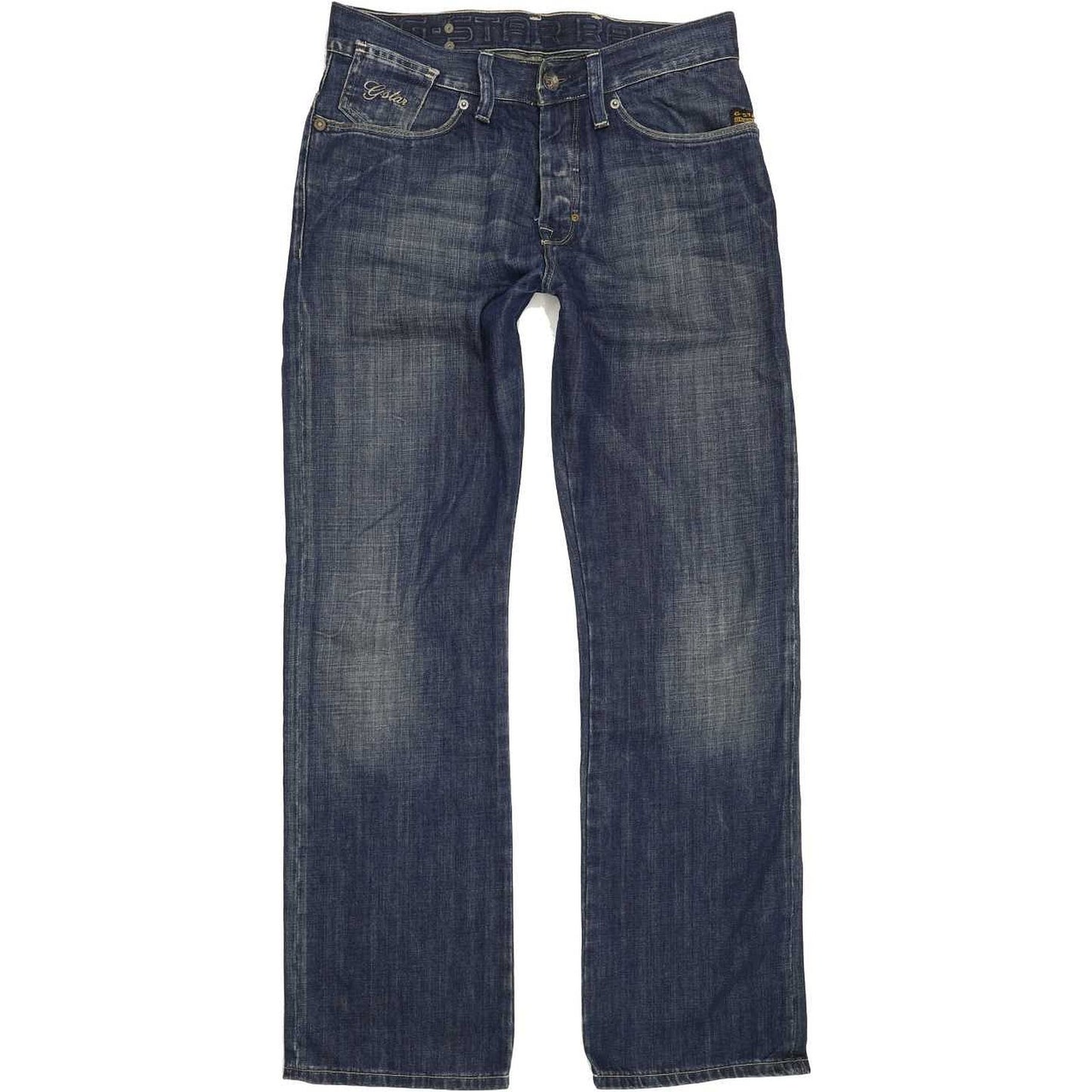 G-Star Men Blue Straight Regular Jeans W32 L31