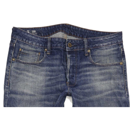 G-Star 3301 Men Blue Straight Regular Jeans W33 L31