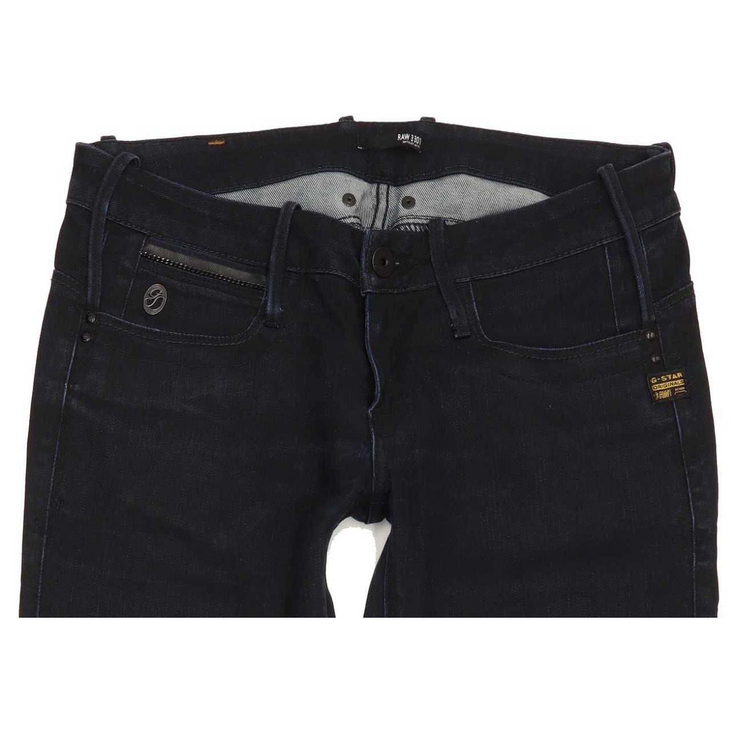 G-Star Brooke Women Navy Straight Slim Stretch Jeans W31 L31