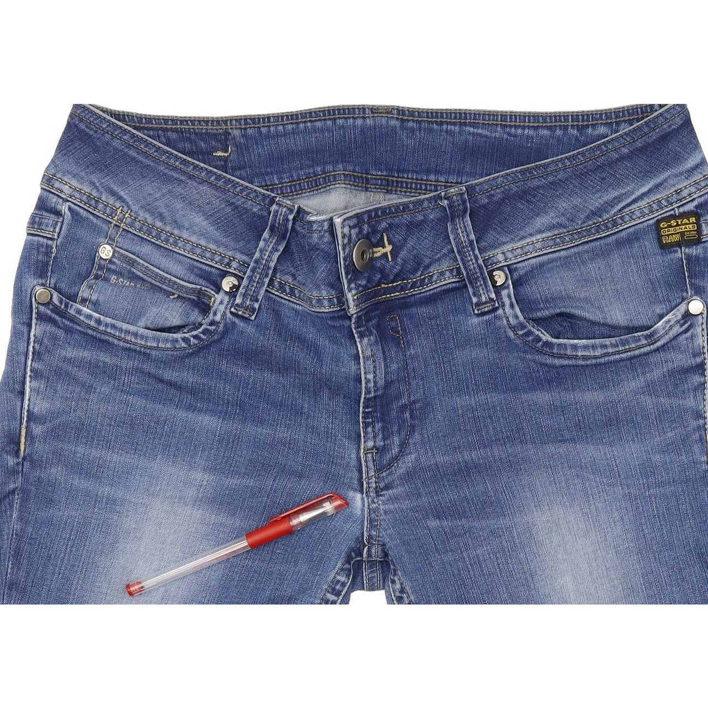 G-Star Women Blue Straight Slim Jeans W30 L33