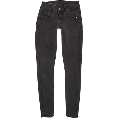 G-Star Lynn Mid Super Women Charcoal Skinny Slim Stretch Jeans W29 L31