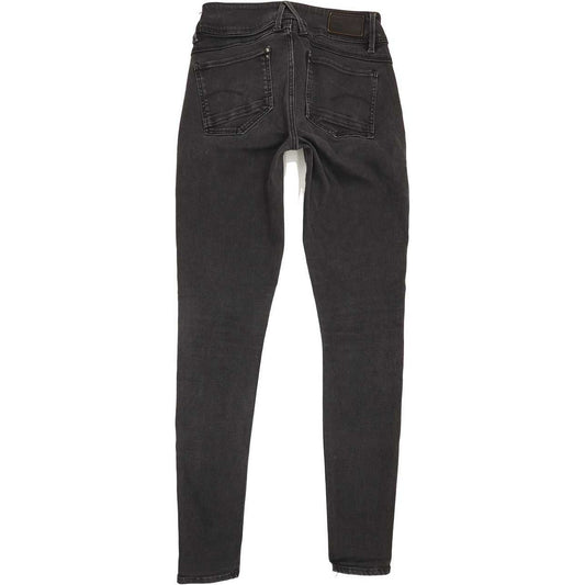 G-Star Lynn Mid Super Women Charcoal Skinny Slim Stretch Jeans W29 L31