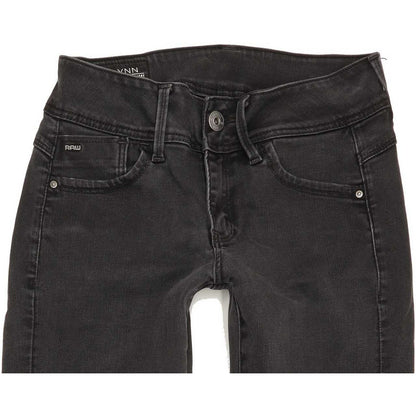 G-Star Lynn Mid Super Women Charcoal Skinny Slim Stretch Jeans W29 L31