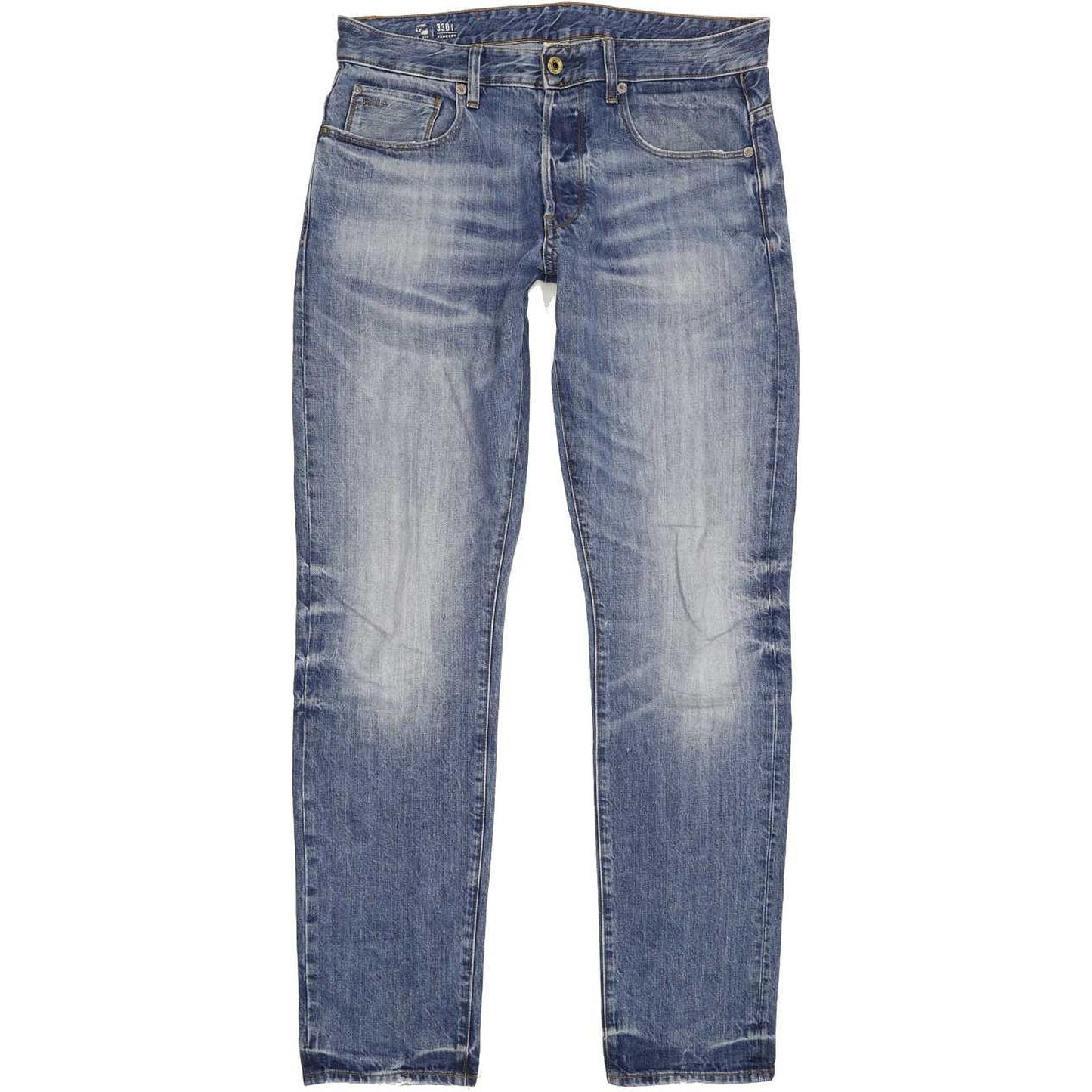 G-Star 3301 Men Blue Tapered Regular Jeans W33 L34