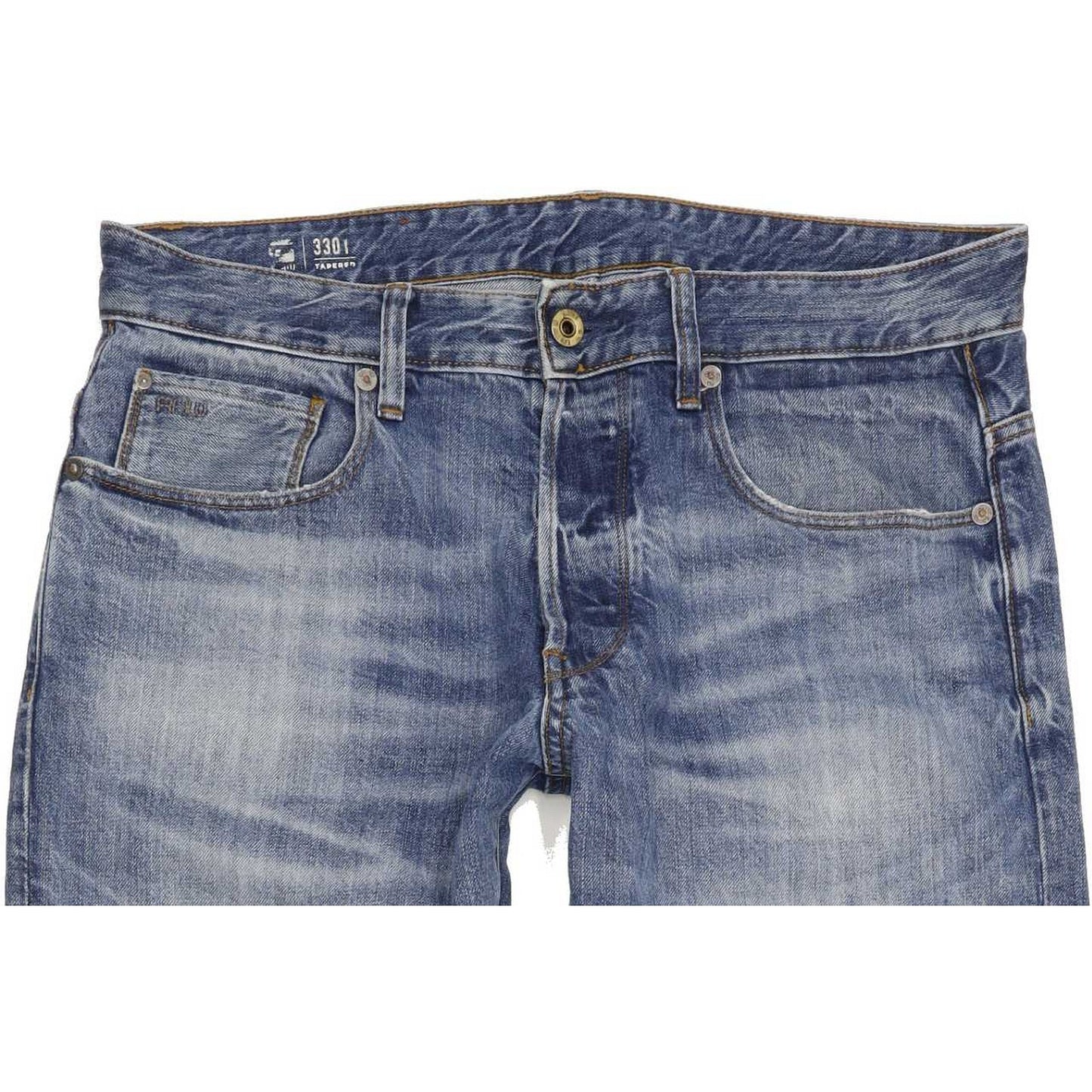G-Star 3301 Men Blue Tapered Regular Jeans W33 L34