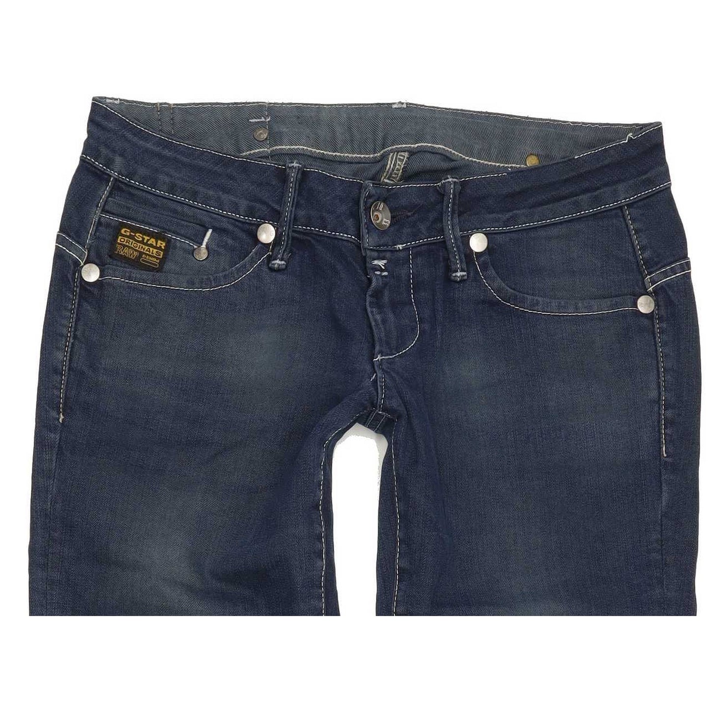 G-Star Women Blue Straight Slim Jeans W28 L30