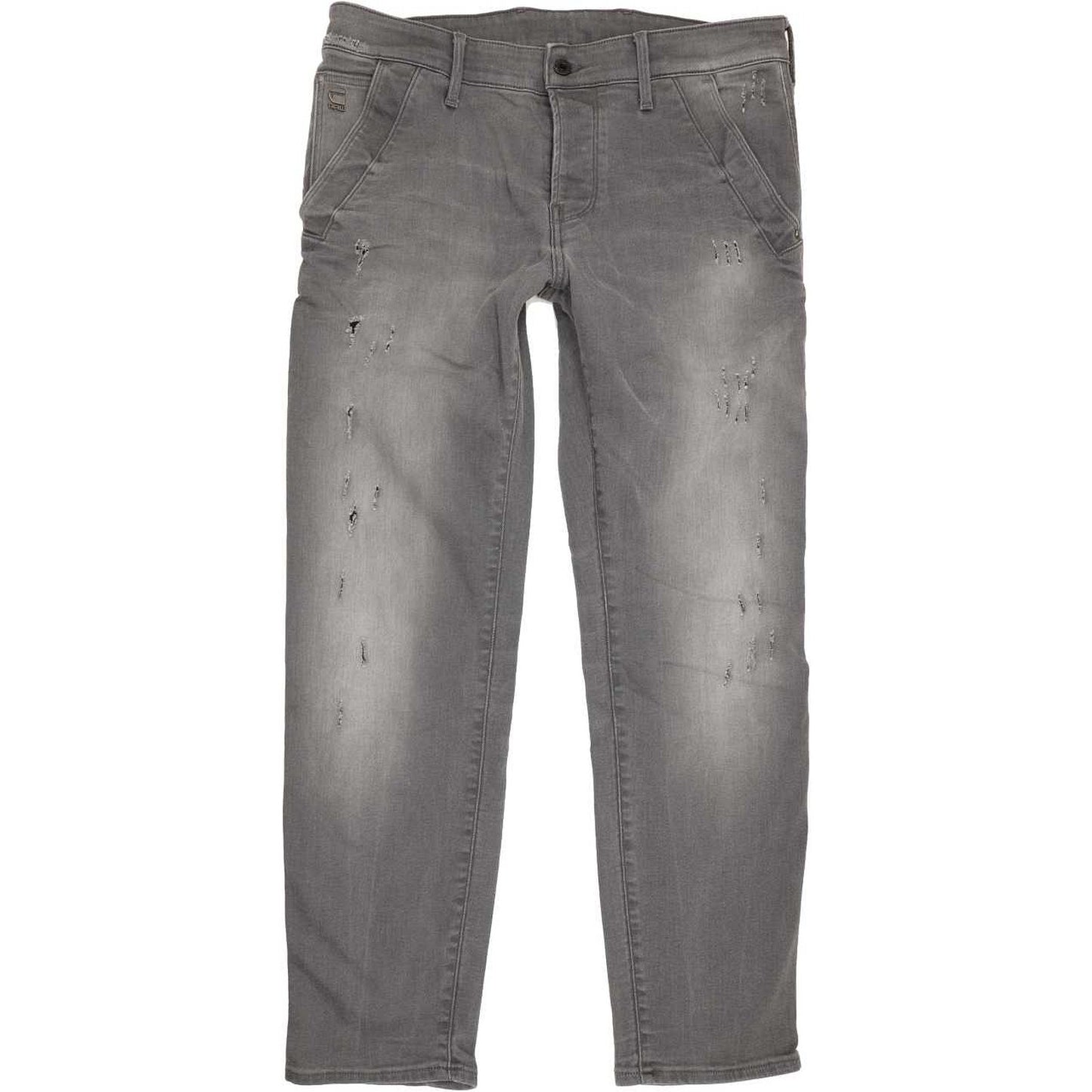 G-Star Bronson Men Grey Straight Slim Stretch Jeans W32 L30