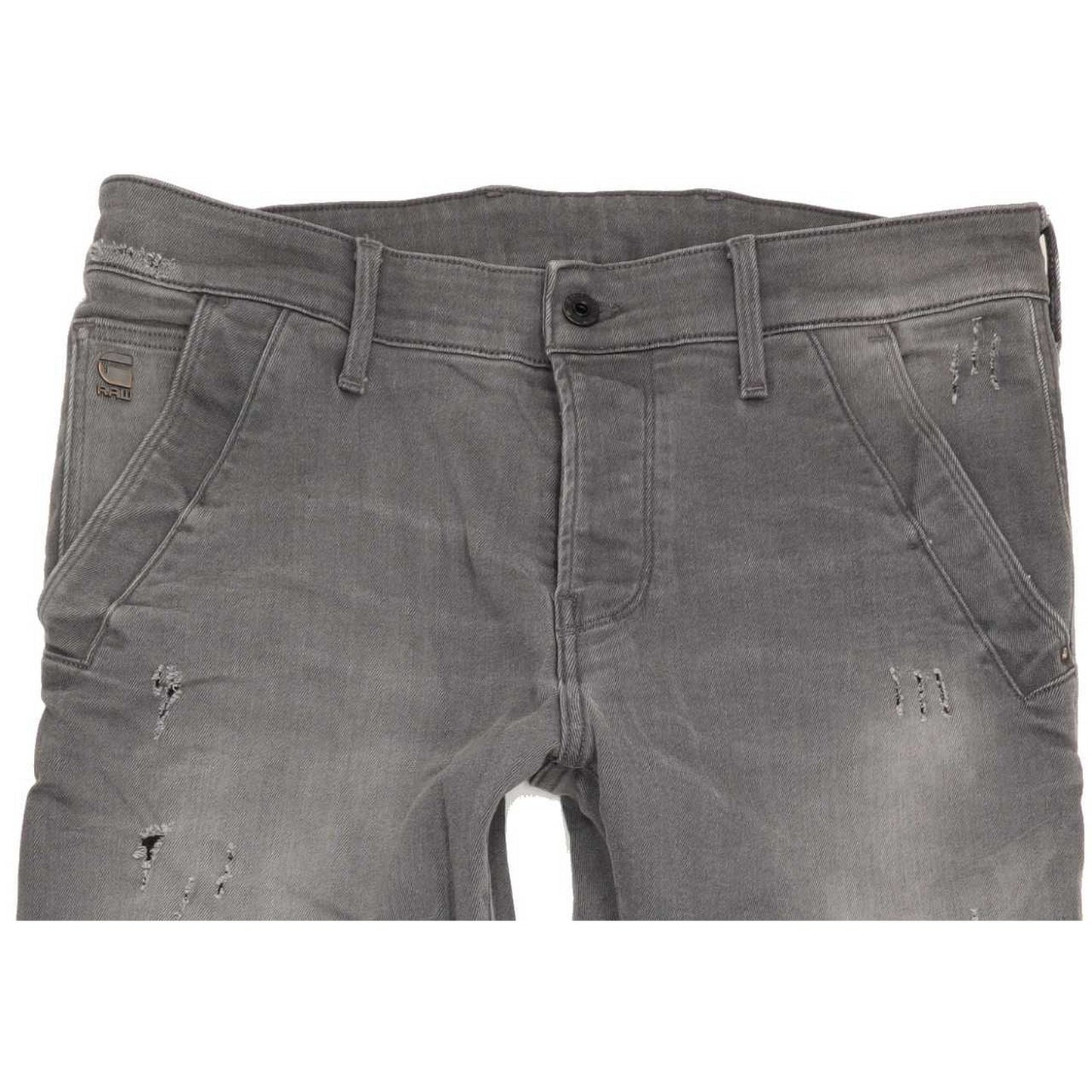 G-Star Bronson Men Grey Straight Slim Stretch Jeans W32 L30