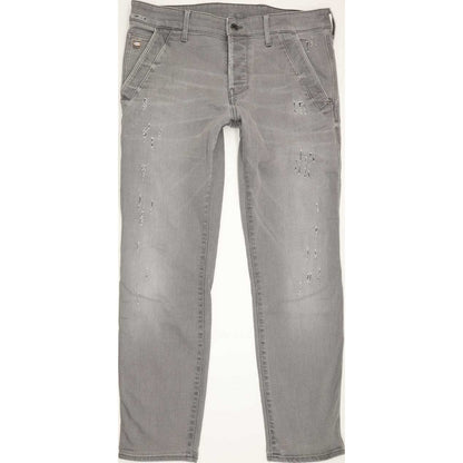 G-Star Bronson Men Grey Straight Slim Stretch Jeans W33 L30