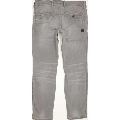 G-Star Bronson Men Grey Straight Slim Stretch Jeans W33 L30