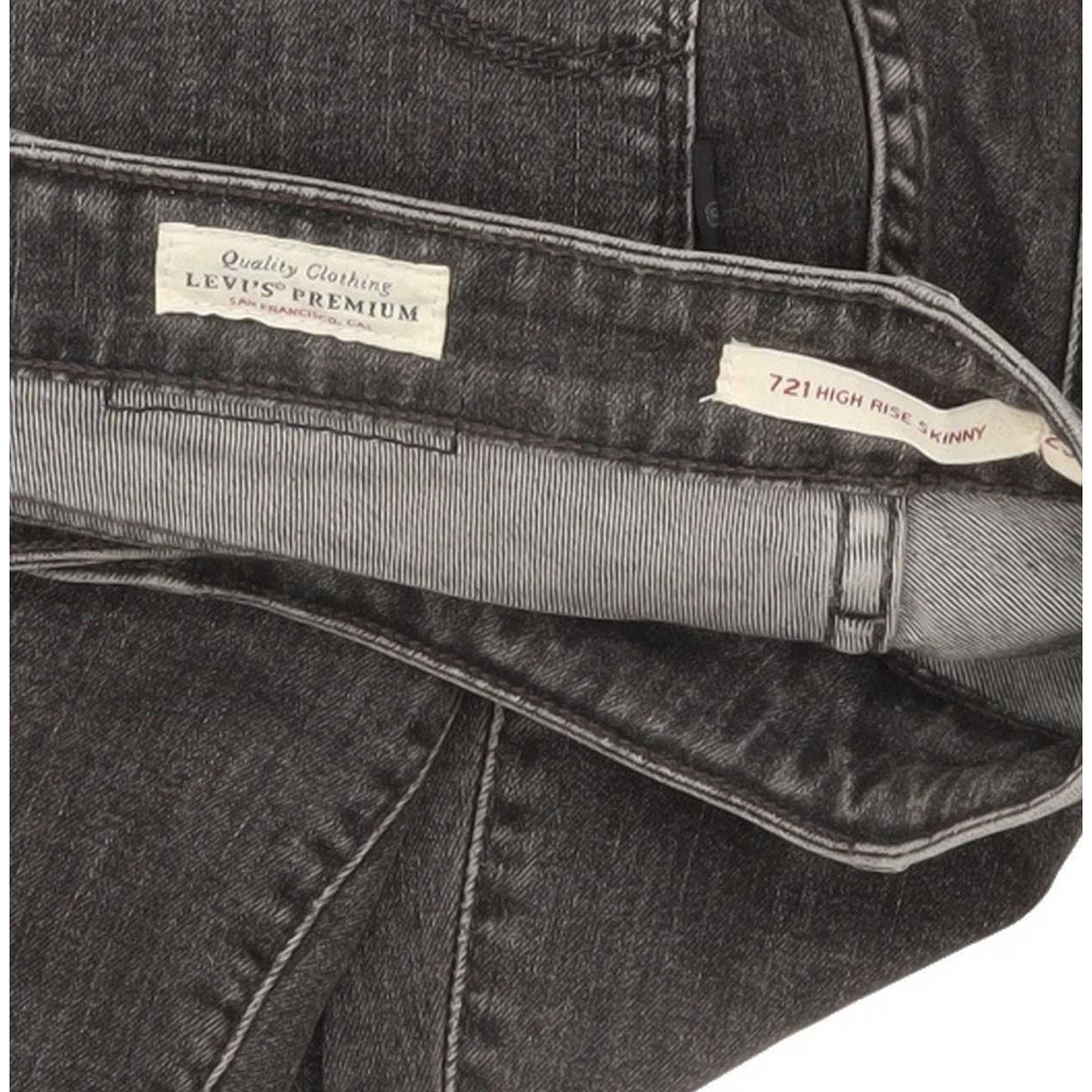 Levi's 721 High Rise Women Charcoal Skinny Stretch Jeans W25 L26