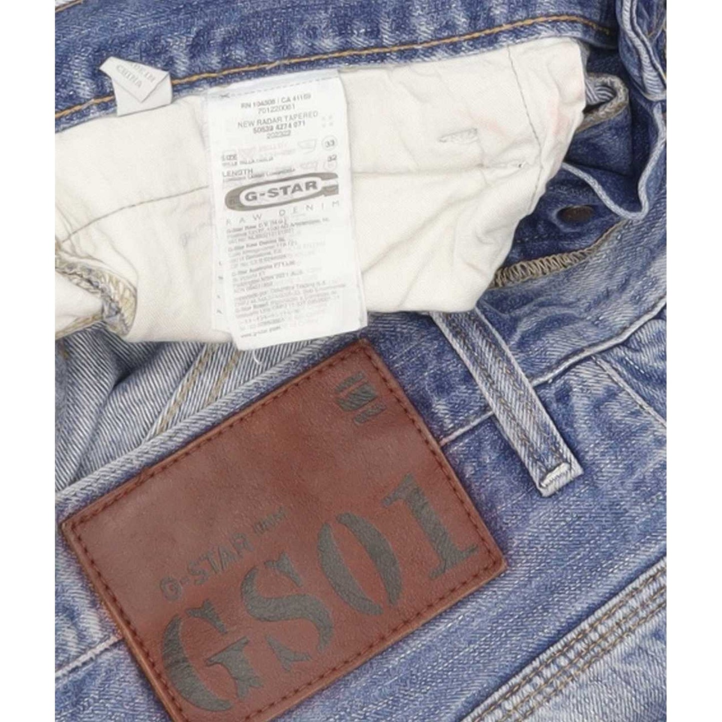 G-Star New Radar Men Blue Tapered Regular Jeans W33 L31