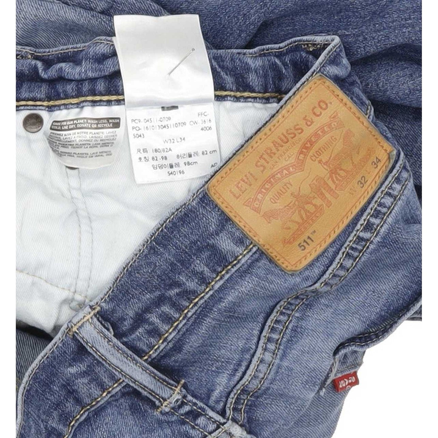 Levi's 511 Men Blue Straight Slim Stretch Jeans W32 L33