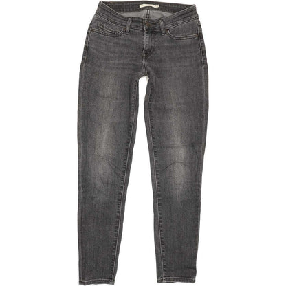 Levi's 711 Women Grey Skinny Slim Stretch Jeans W26 L28